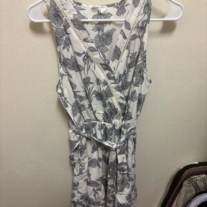 Sienna Sky Black and White Leaf Print Dress